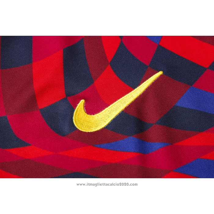 Tuta da Track FC Barcellona Manica Corta 2020 2021 Rosso